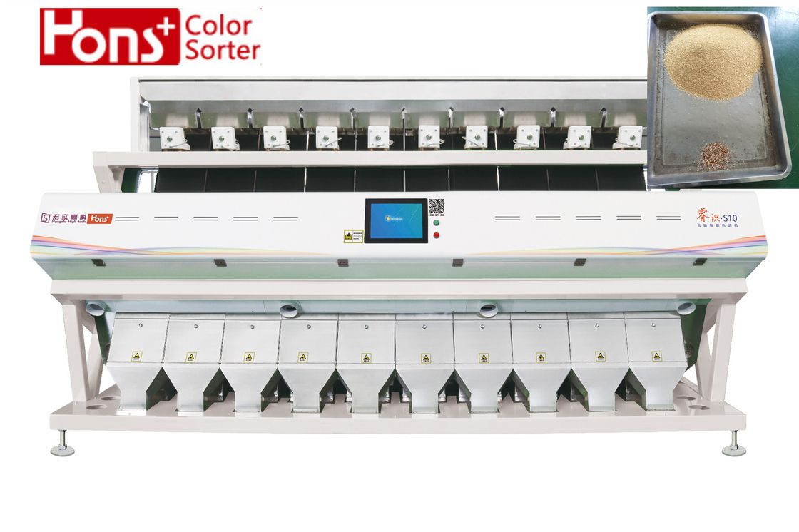 CCD camera FPGA Quinoa Grain Color Sorter Recycling Sorting Machine